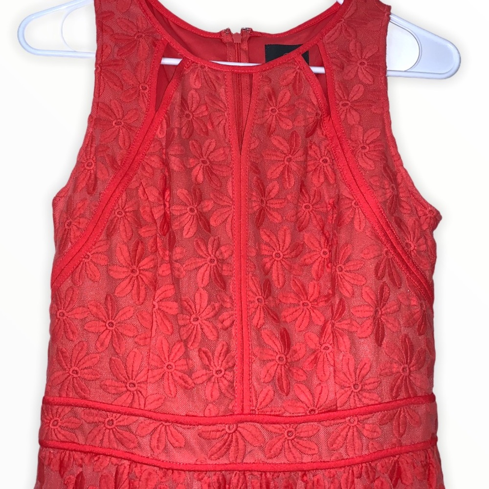 Adrianna Papell Sleeveless Dress w/ Floral Detail - Picture 2 of 4